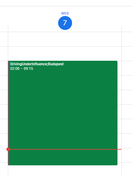Calendar event
